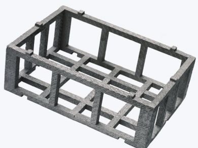 Soporte de carga de material Composite C/C de Mersen para aluminización - enfriamiento con aceite.